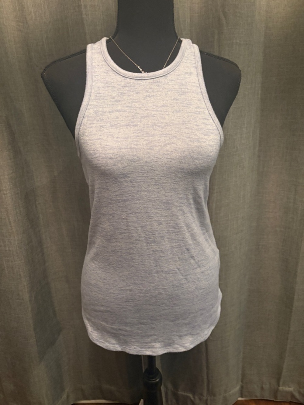 Banana Republic Sleeveless Light Gray Ribbed Tank Top